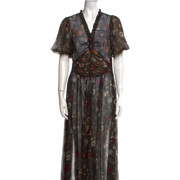 Doen Dresses & Skirts - Long, sheer Doen floral dress